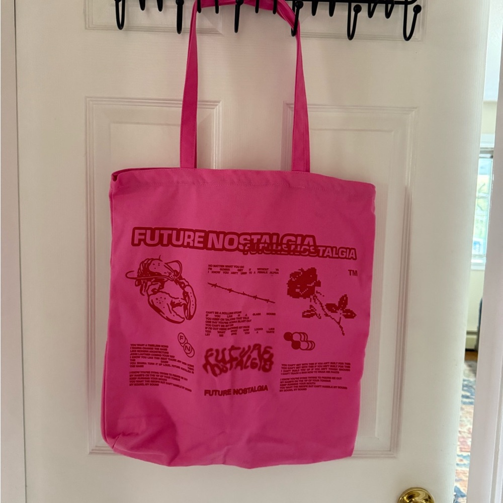 Pink Graphic Tote Bag from Dua Lipa Future Nostalgia tour merch! Never used!